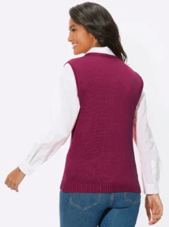 Strickweste mit Reißverschluss