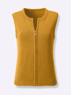 Strickweste mit Reißverschluss