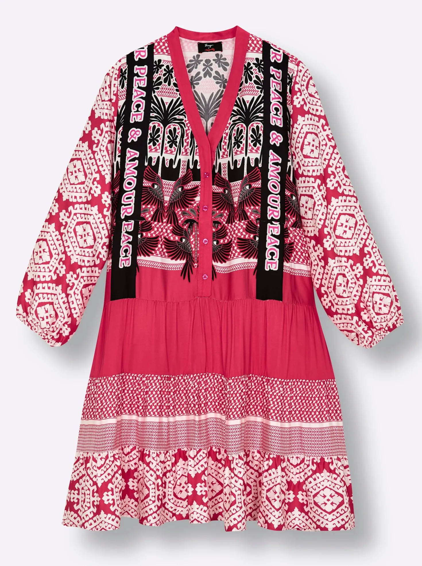 Stufenkleid in Knielänge