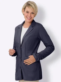Sweatblazer am Ärmel gerafft