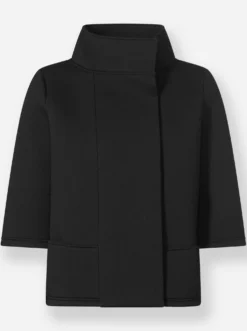 Sweatjacke in Neopren-Optik
