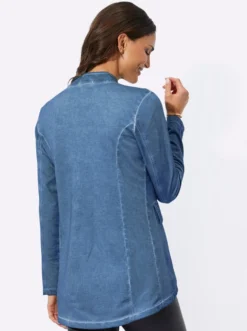 Sweatjacke in Oil-dyed-Optik
