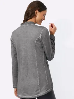 Sweatjacke in Oil-dyed-Optik
