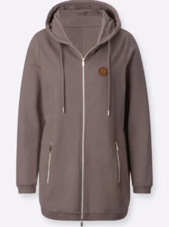 Sweatjacke in weich angerauter Qualität