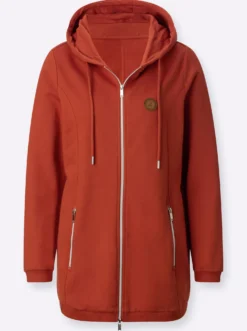 Sweatjacke in weich angerauter Qualität