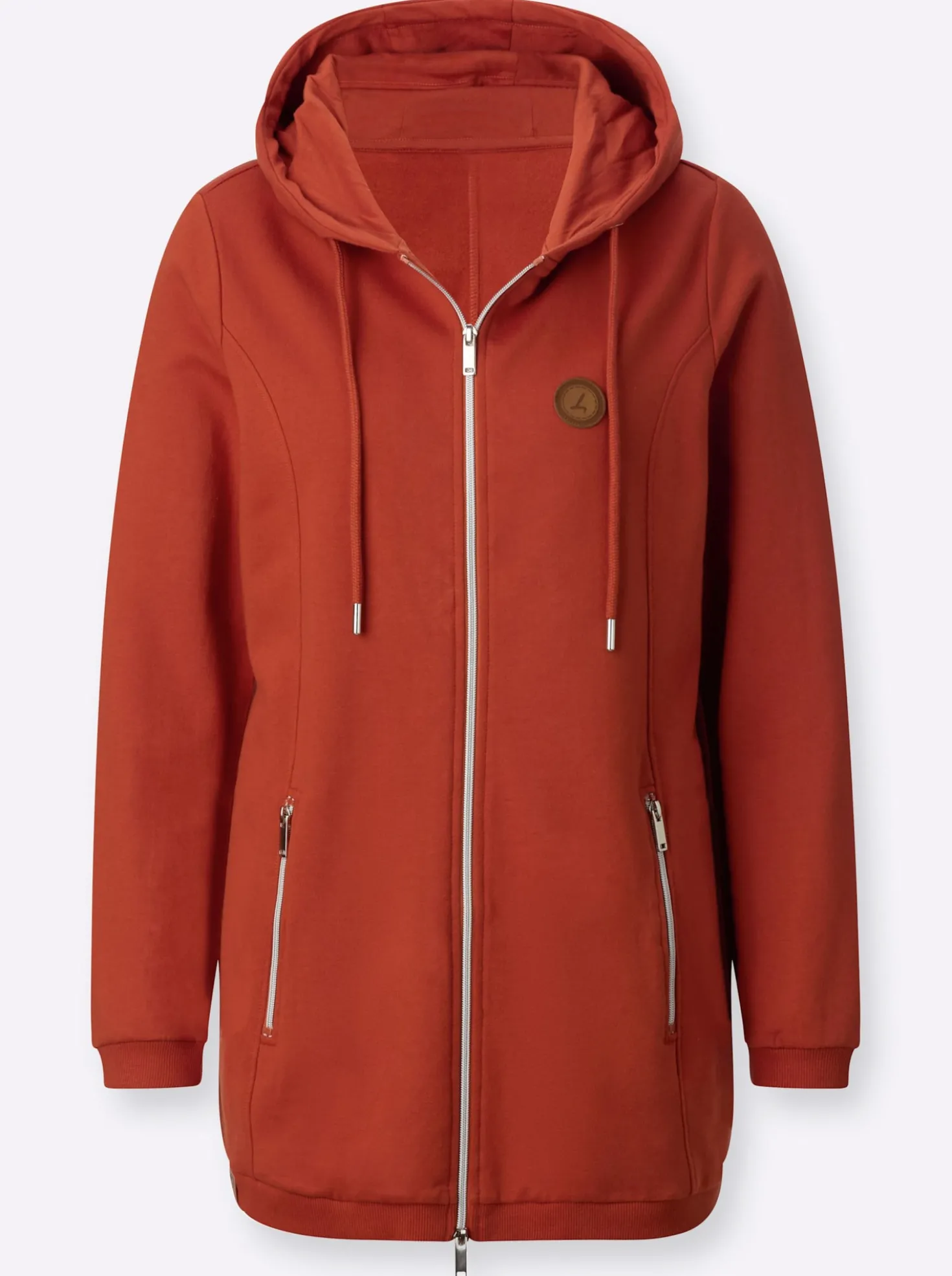 Sweatjacke in weich angerauter Qualität