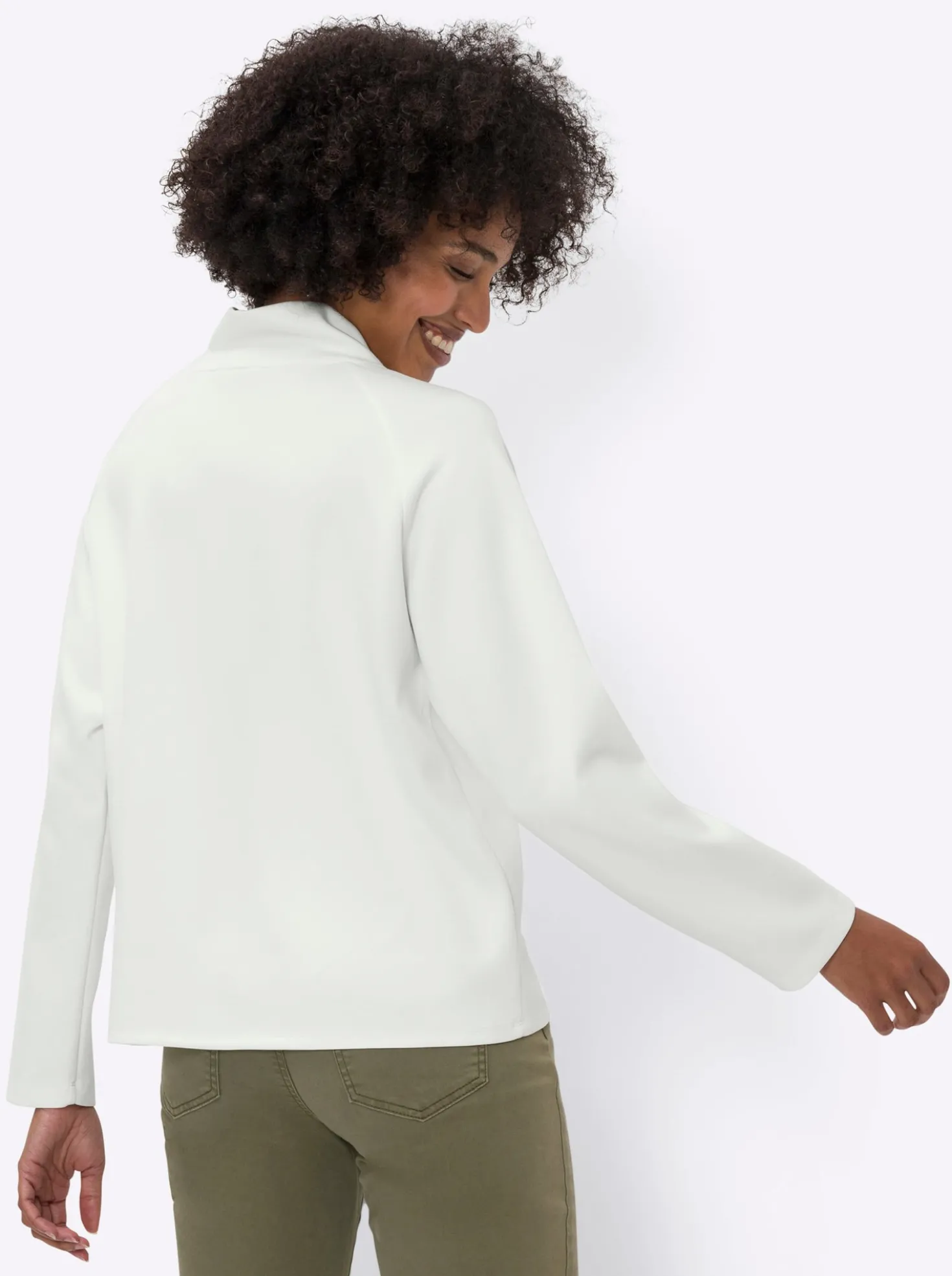 Sweatshirt in asymmetrischer Wickel-Optik