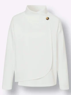 Sweatshirt in asymmetrischer Wickel-Optik