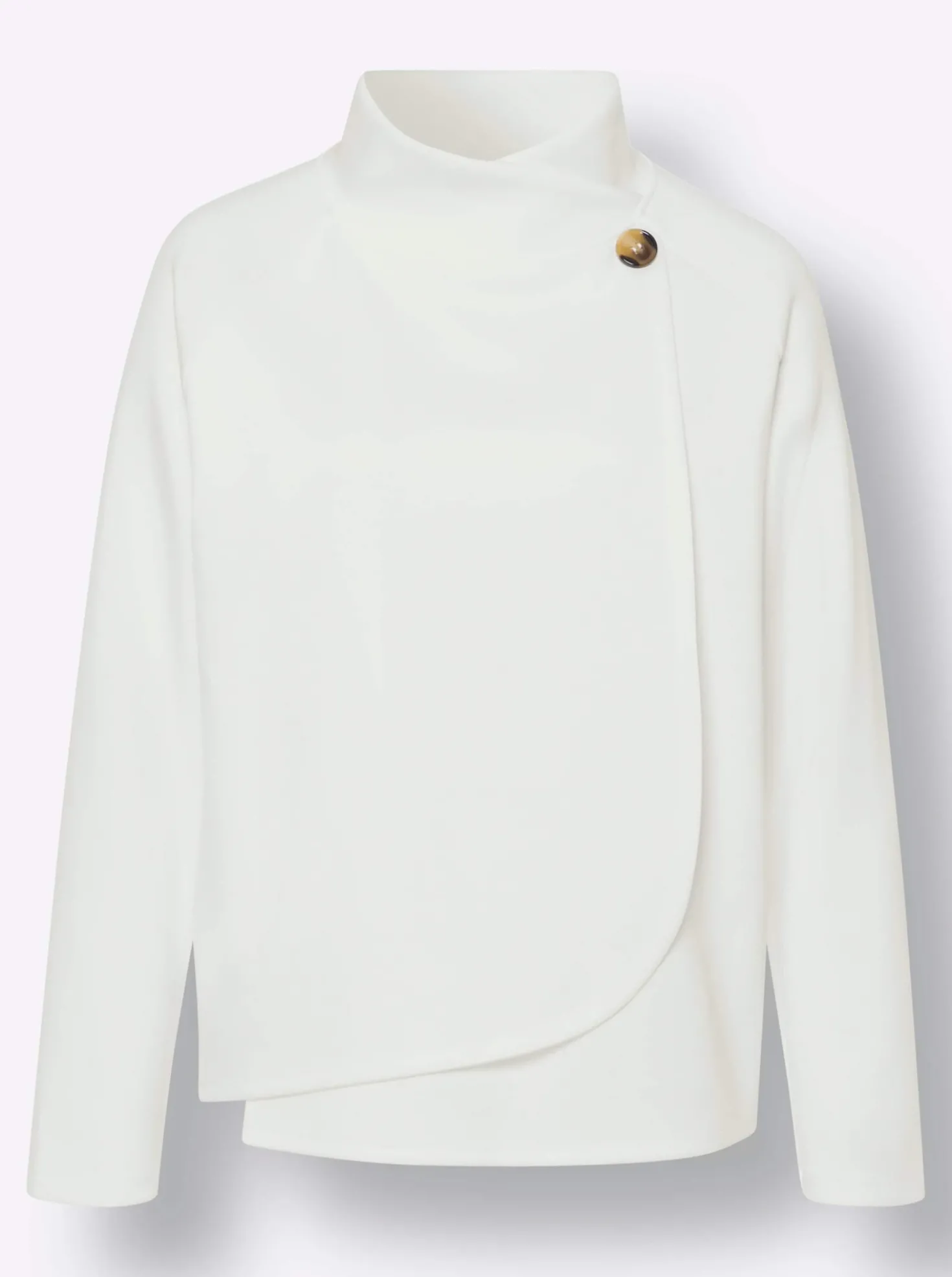 Sweatshirt in asymmetrischer Wickel-Optik