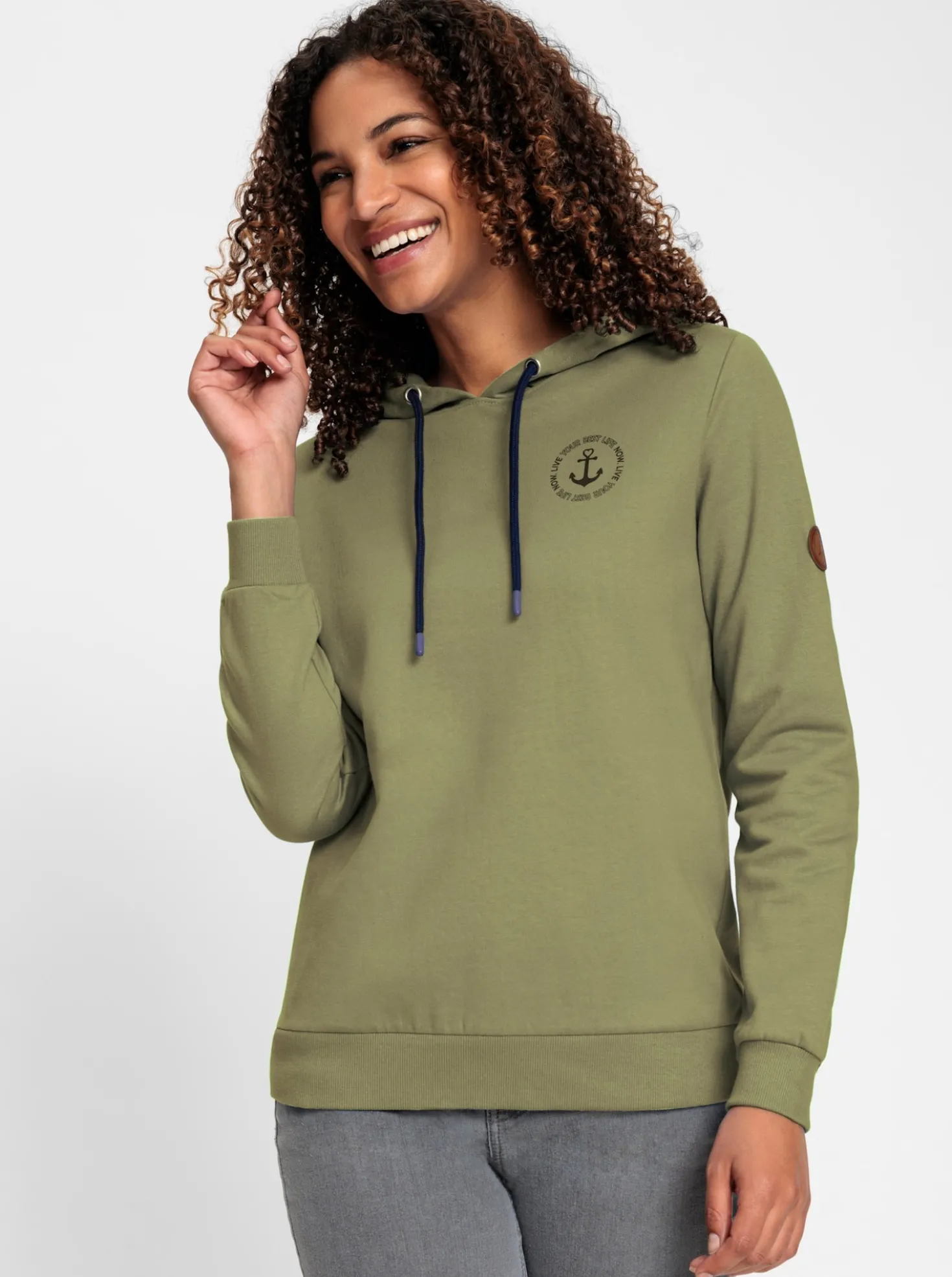 Sweatshirt mit angerauter Innenseite