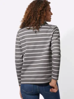 Sweatshirt mit überlappendem Rollkragen