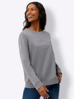 Sweatshirt mit 3D-Schriftzug