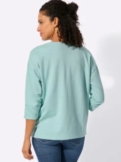 Sweatshirt mit floraler Kurbelstickerei