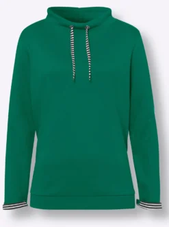 Sweatshirt mit gestreiftem Bindeband