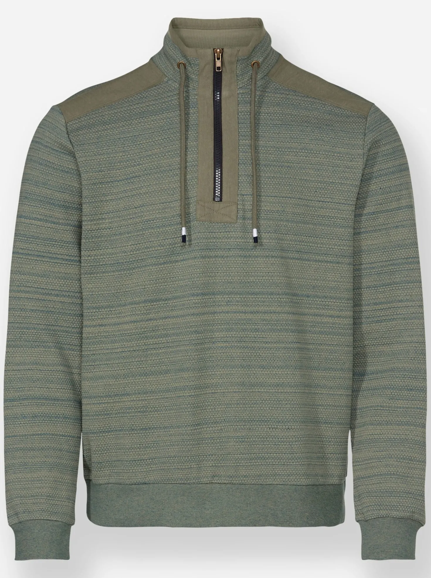 Sweatshirt mit gewebten Twill-Besätzen