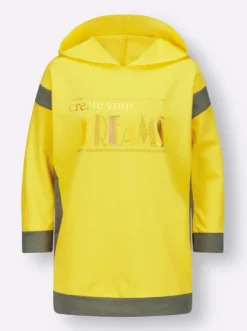Sweatshirt mit goldfarbenem Folien-Print