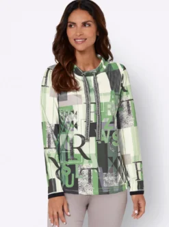 Sweatshirt mit halsfernem Kragen