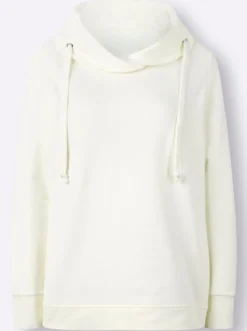 Sweatshirt mit halsfernem Rollkragen