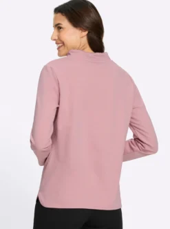 Sweatshirt mit halsfernem Stehkragen