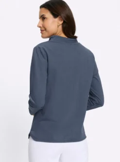 Sweatshirt mit halsfernem Stehkragen