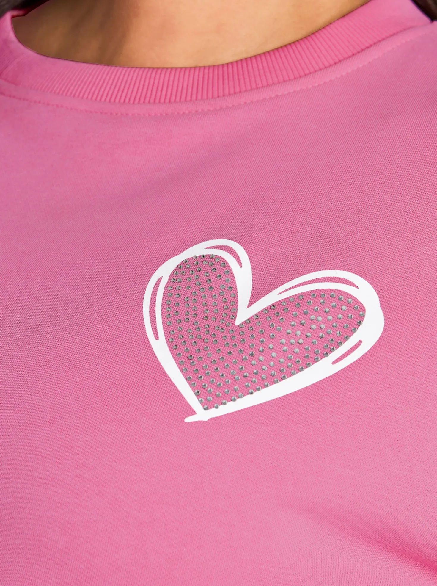 Sweatshirt mit Herz- und Statement-Print