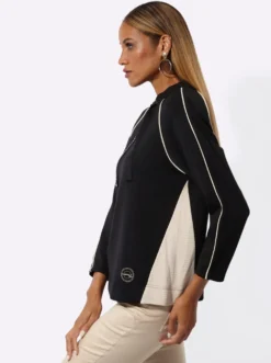 Sweatshirt mit Kontrastakzenten