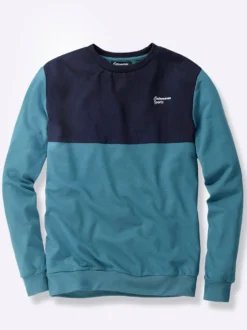 Sweatshirt mit Kontrast-Einsatz