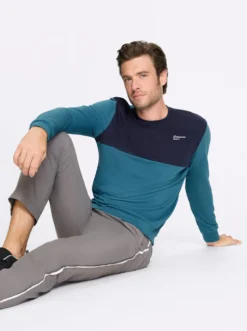 Sweatshirt mit Kontrast-Einsatz