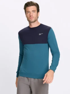 Sweatshirt mit Kontrast-Einsatz