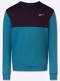 Sweatshirt mit Kontrast-Einsatz