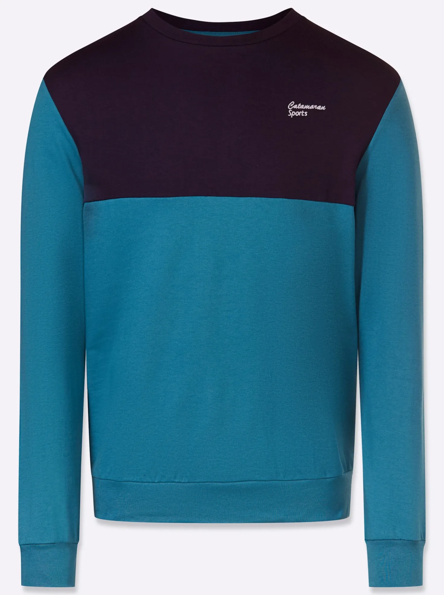 Sweatshirt mit Kontrast-Einsatz
