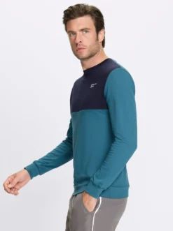Sweatshirt mit Kontrast-Einsatz