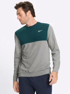 Sweatshirt mit Kontrast-Einsatz