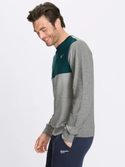 Sweatshirt mit Kontrast-Einsatz