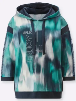 Sweatshirt mit Kontrast-Einsätzen