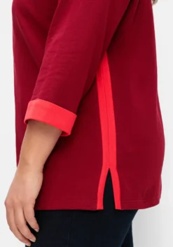 Sweatshirt mit kontrastfarbenen Details