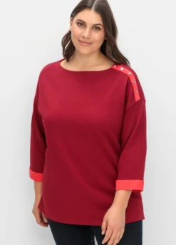 Sweatshirt mit kontrastfarbenen Details