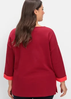 Sweatshirt mit kontrastfarbenen Details