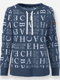 Sweatshirt mit Kordeldurchzug am Ausschnitt