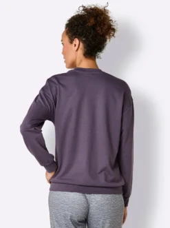 Sweatshirt mit platziertem Blumendruck