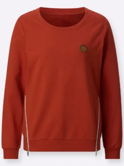 Sweatshirt mit Rippbündchen