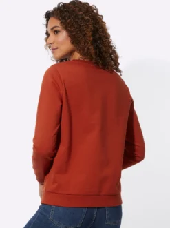 Sweatshirt mit Rippbündchen