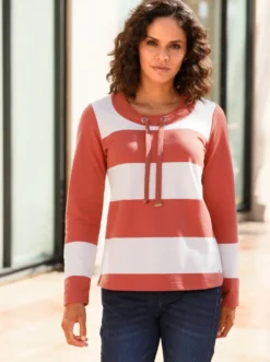 Sweatshirt mit Rundhals und Tunnelzug