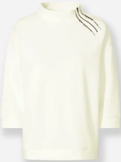 Sweatshirt mit Schmuck-Applikationen