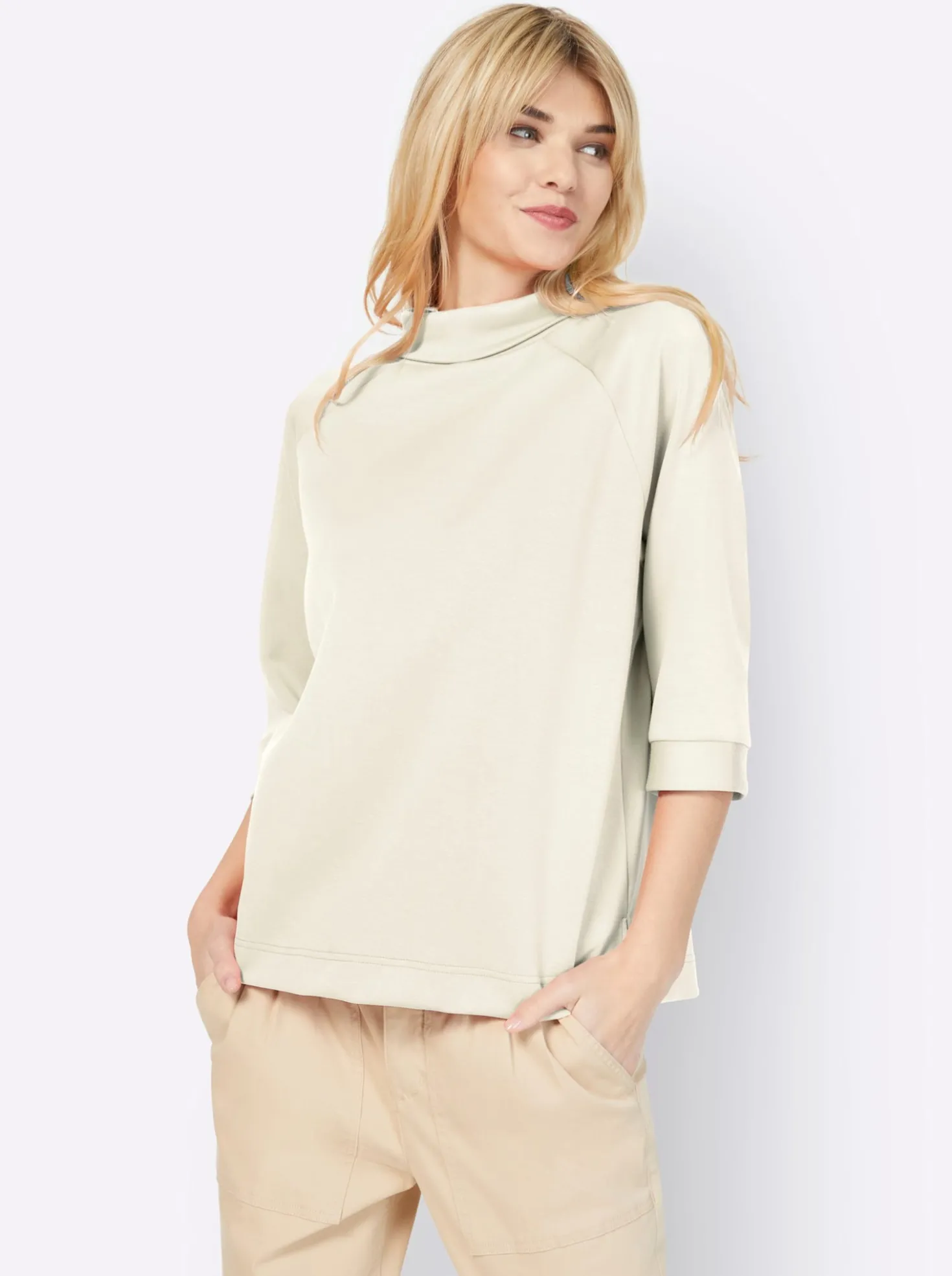 Sweatshirt mit Stehkragen