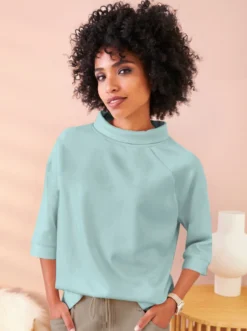 Sweatshirt mit Stehkragen