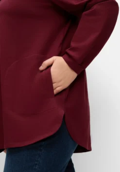 Sweatshirt mit weitem Stehkragen
