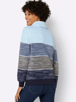 Sweatshirt mit Zierknöpfen am Kragen