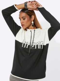 Sweatshirt mit Ziersteinchen