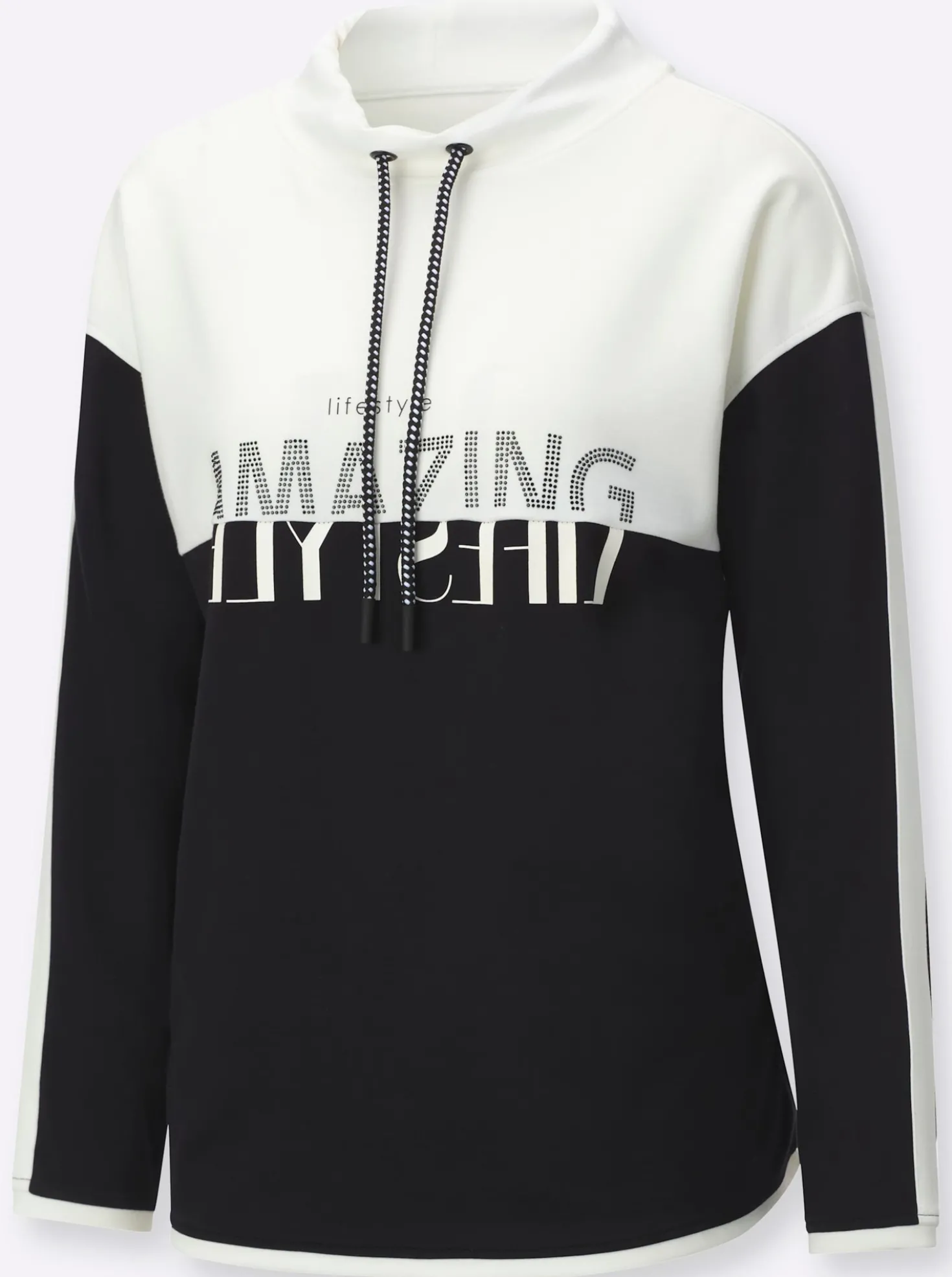 Sweatshirt mit Ziersteinchen